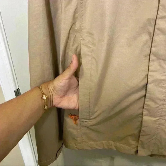 Dutch Bros Coffee Dutchwear Windbreaker Zip Up Jacket Mens Medium Beige Brown - Picture 4 of 9